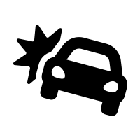 Vector image of a car in an accident.